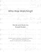 Who Was Watching? SATB choral sheet music cover